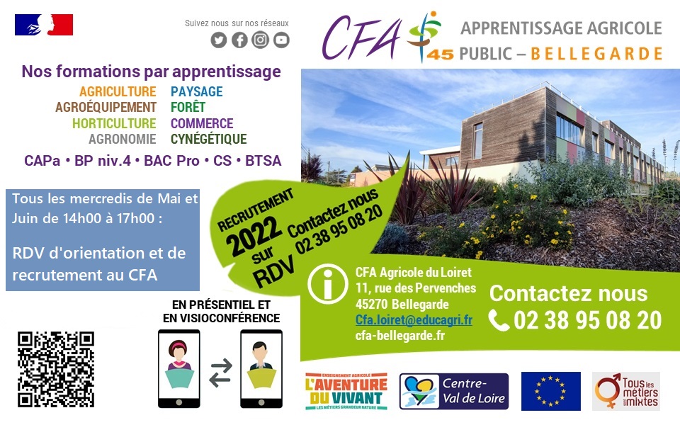 CFAAD45 Mercredis Orientation et recrutement Mai et Juin 2022 2022-Mercredis Mai et Juin JPO-1080p-1